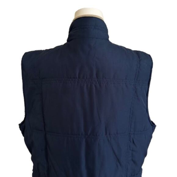 Jason Maxwell Navy Blue Toggle Zipper Closure Sleeveless Vest Coat Size XL NEW - Picture 5 of 12